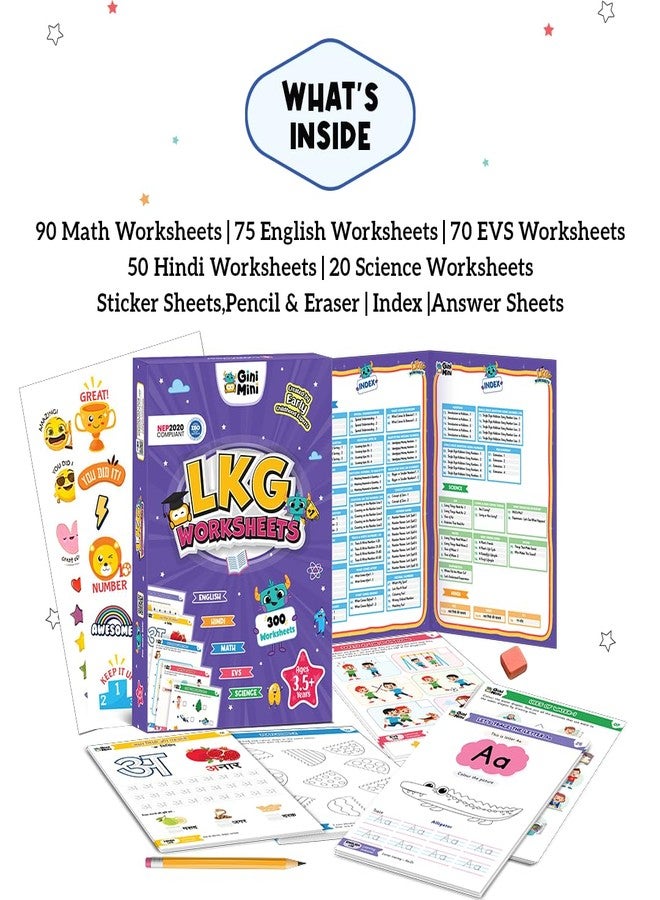 GiniMini Nursery & LKG Worksheets Combo for 2-6 Years | Learning & Writing Activities | Fun Educational Return & Birthday Gifts for Boys & Girls - Image 3